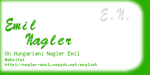 emil nagler business card